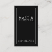 Professioneel minimalistisch zwart-wit visitekaartje (Voorkant)