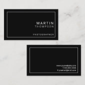 Professioneel minimalistisch zwart-wit visitekaartje (Voorkant / Achterkant)