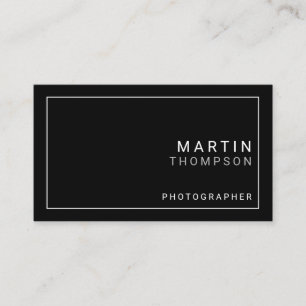 Professioneel minimalistisch zwart-wit visitekaartje