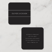 Professioneel Minimalistische Accentlijnen Vierkante Visitekaartje (Voorkant / Achterkant)