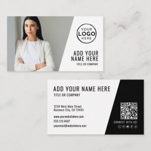 Professioneel Minimalistische Foto QR-code Logo Visitekaartje