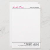 Professioneel minimalistische gewone elegante kall briefpapier (Voorkant / Achterkant)