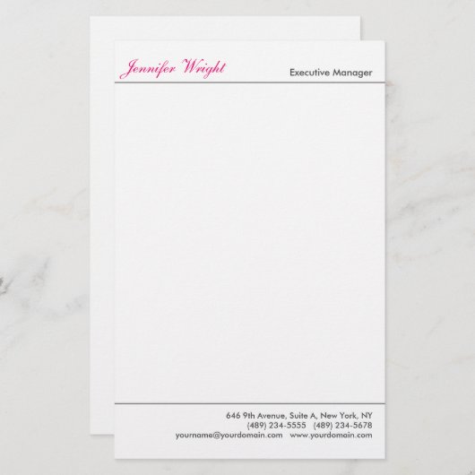 Professioneel minimalistische gewone elegante kall briefpapier (Voorkant / Achterkant)