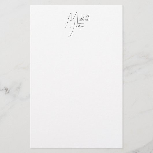 Professioneel minimalistische moderne handgeschrev briefpapier (Voorkant)