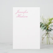 Professioneel minimalistische moderne kalligrafie briefpapier (Staand voorkant)