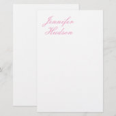 Professioneel minimalistische moderne kalligrafie briefpapier (Voorkant / Achterkant)