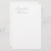 Professioneel minimalistische moderne kalligrafie briefpapier (Voorkant / Achterkant)