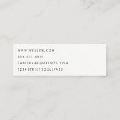 Professioneel Minimalistische Nep Leer Mini Visitekaartje (Achterkant)