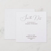 Professioneel Minimalistische Parelglans Save The Date (Voorkant / Achterkant)