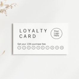 Professioneel Minimalistische Platte Loyaltykaart Klantenkaartje