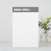 Professioneel minimalistische strakke naam chic gr briefpapier (Staand voorkant)