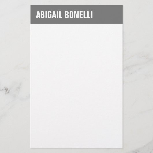 Professioneel minimalistische strakke naam chic gr briefpapier (Voorkant)