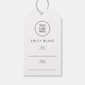 Professioneel Minimalistische Zakelijke Prijs Cadeaulabel (Voorkant)