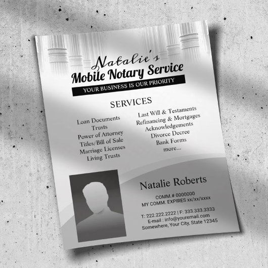 Professioneel Mobiel Notaris & Leningondertekening Flyer