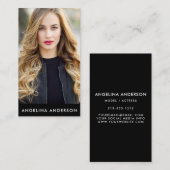 Professioneel model Actor Photo Blk Visitekaartje (Voorkant / Achterkant)