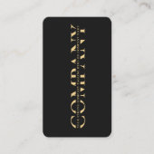 Professioneel Modern Bedrijf Monogram Zwart Visitekaartje (Voorkant)