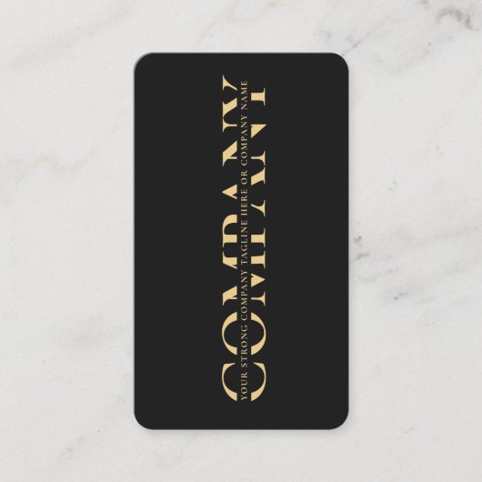 Professioneel Modern Bedrijf Monogram Zwart Visitekaartje (Voorkant)