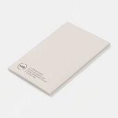 Professioneel modern bedrijfslogo beige post-it® notes (Schuin)