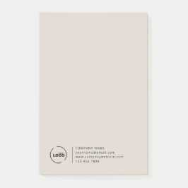 Professioneel modern bedrijfslogo beige post-it® notes