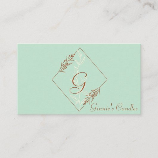 Professioneel, modern blauw en bruin Visitekaartje (Voorkant)