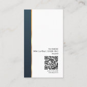 Professioneel, modern blauw en goudfotovriendelijk visitekaartje (Achterkant)