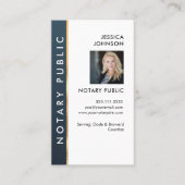 Professioneel, modern blauw en goudfotovriendelijk visitekaartje (Voorkant)