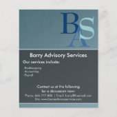 Professioneel, modern blauw flyer (Voorkant)