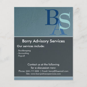 Professioneel, modern blauw flyer