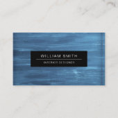 Professioneel Modern Blauw Houtkorrel Visitekaartj Visitekaartje (Voorkant)