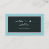 Professioneel modern blauw visitekaartje (Achterkant)