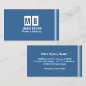 Professioneel, modern blauw visitekaartje (Voorkant / Achterkant)