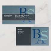 Professioneel, modern blauw visitekaartje (Voorkant / Achterkant)