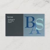 Professioneel, modern blauw visitekaartje (Achterkant)