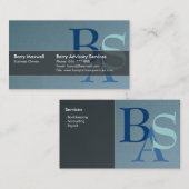 Professioneel, modern blauw visitekaartje (Voorkant / Achterkant)