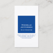 Professioneel, modern blauw wit visitekaartje (Voorkant)