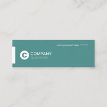 Professioneel, modern, Blauwgroen mini-Visitekaart