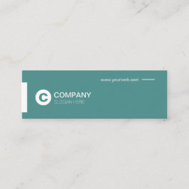 Professioneel, modern, Blauwgroen mini-Visitekaart Mini Visitekaartje