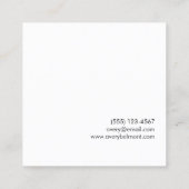 Professioneel Modern Blauwgroen minimalistisch vie Vierkante Visitekaartje (Achterkant)