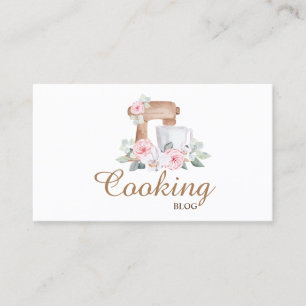Professioneel,Modern,Bloemenmixer,Kookblog Visitekaartje