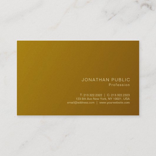 Professioneel Modern Cafe Pearl Finish Luxe Visitekaartje (Achterkant)