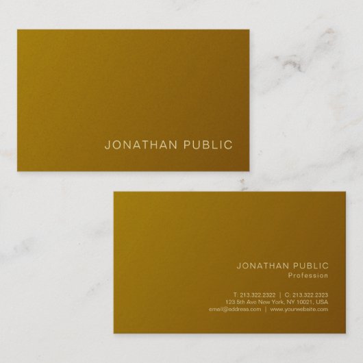 Professioneel Modern Cafe Pearl Finish Luxe Visitekaartje (Voorkant / Achterkant)