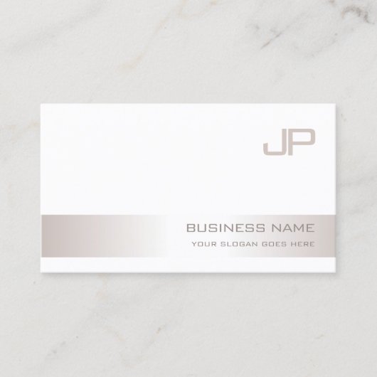 Professioneel Modern Chic Sjabloon met Monogram Visitekaartje (Voorkant)