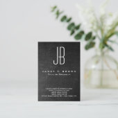 Professioneel modern chrokbordmonogram visitekaartje (Staand voorkant)