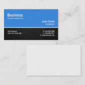 Professioneel, modern computerreparatieblauw platf visitekaartje (Voorkant / Achterkant)
