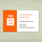 Professioneel modern consultant sinaasappel visitekaartje