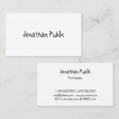 Professioneel Modern Cool Script Eenvoudige Sjablo Visitekaartje (Voorkant / Achterkant)