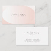 Professioneel modern Creatief Design Blush Pink Visitekaartje (Voorkant / Achterkant)