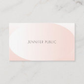 Professioneel modern Creatief Design Blush Pink Visitekaartje (Voorkant)