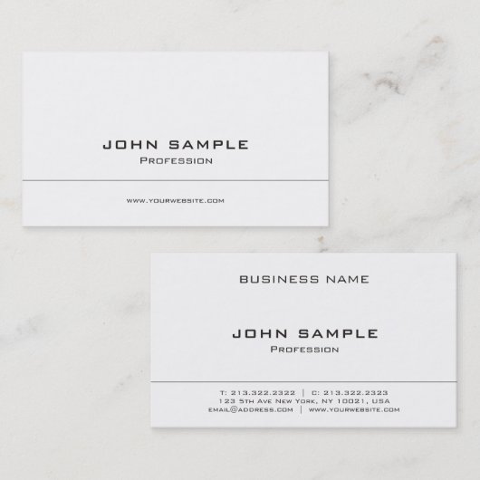 Professioneel Modern Creatief Zwart Wit Bedrijf Visitekaartje (Voorkant / Achterkant)