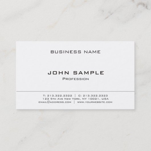 Professioneel Modern Creatief Zwart Wit Bedrijf Visitekaartje (Achterkant)